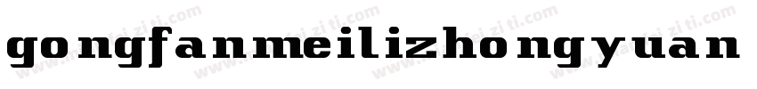 gongfanmeilizhongyuan Regular字体转换